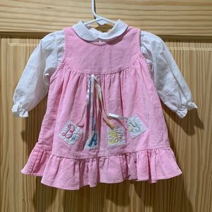 Girls VINTAGE cuties by Judy classic corduroy dress and shirt